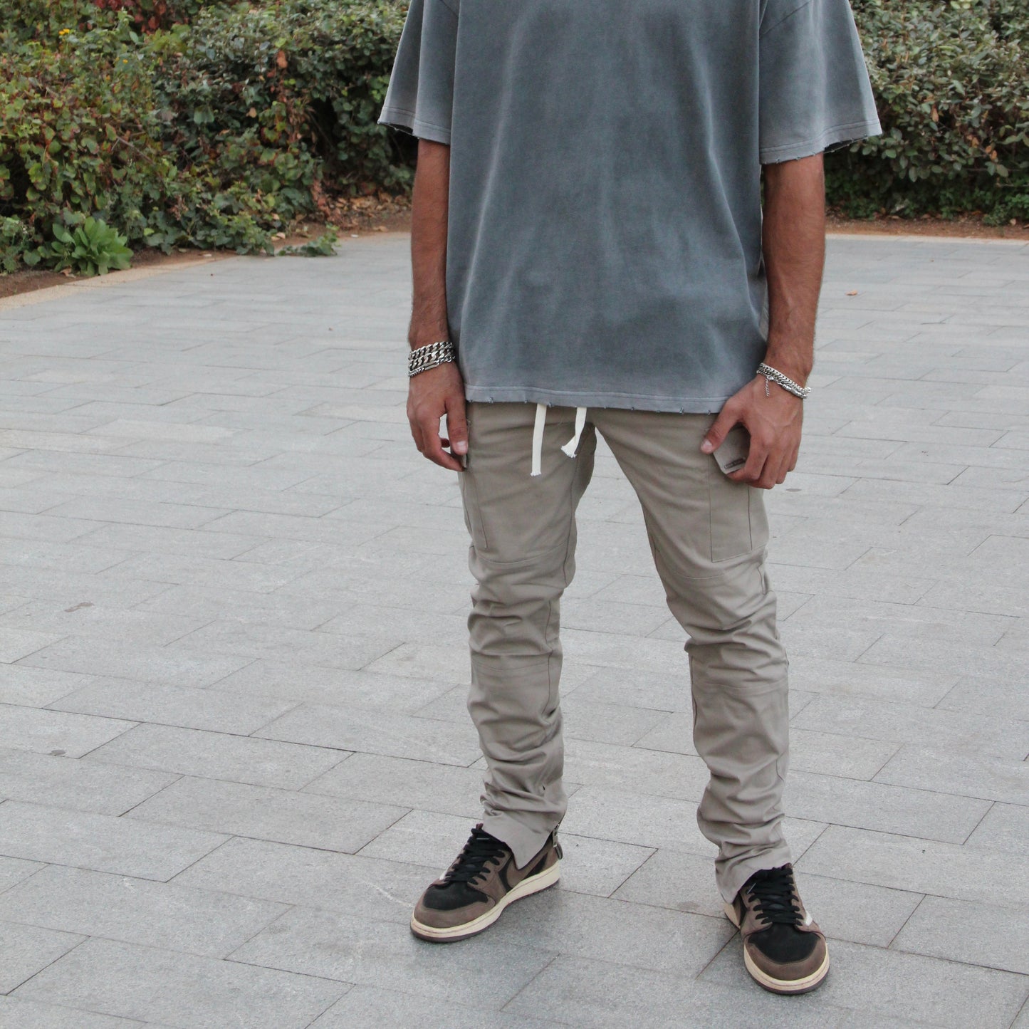 Cargo pants - beige stone