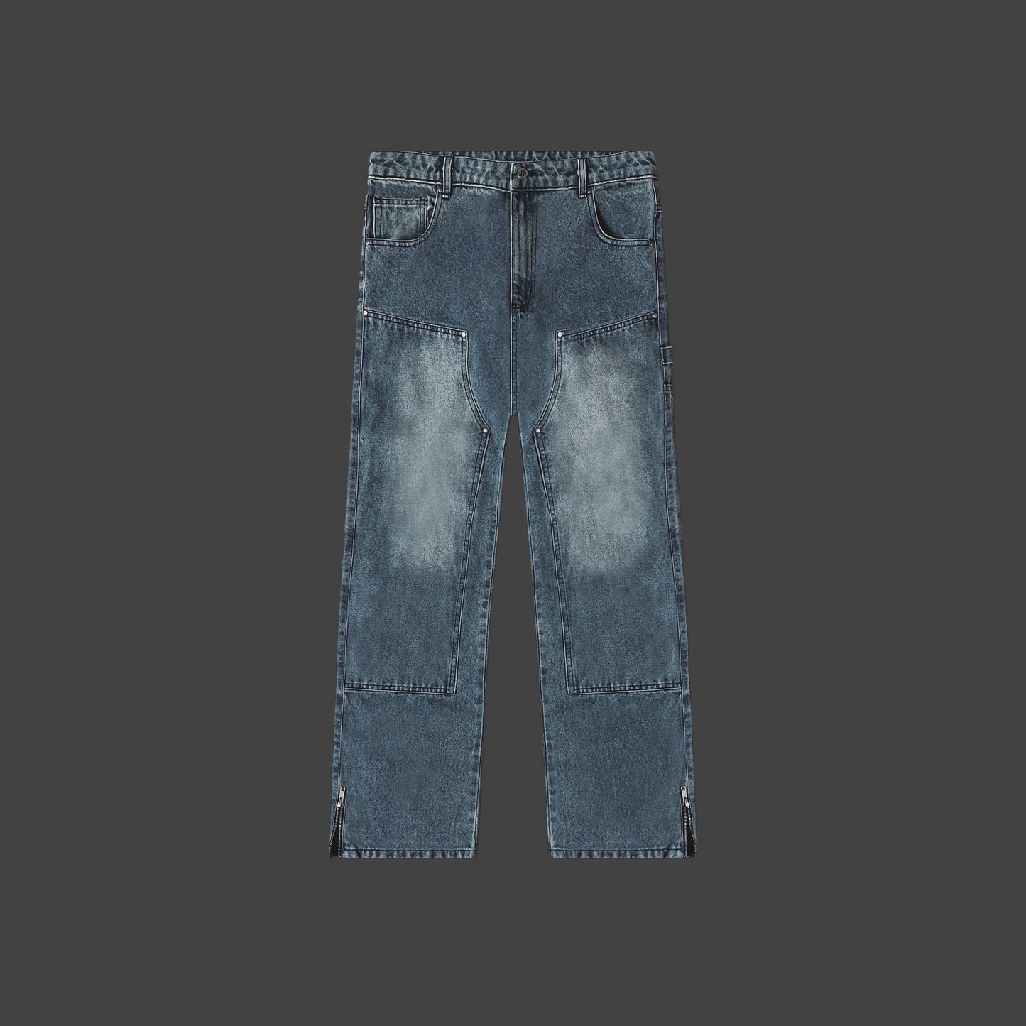 Washed blue carpenter denim