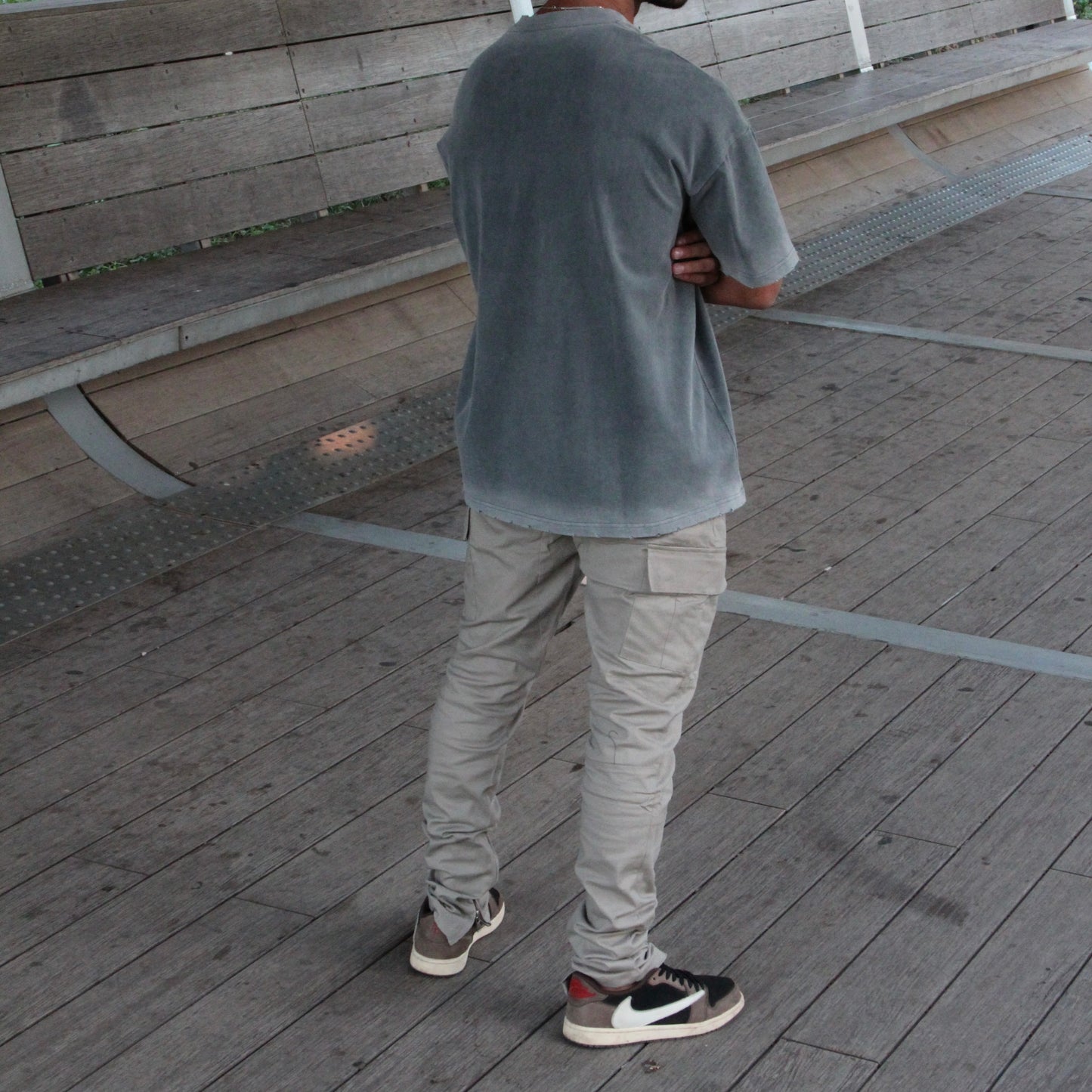 Cargo pants - beige stone