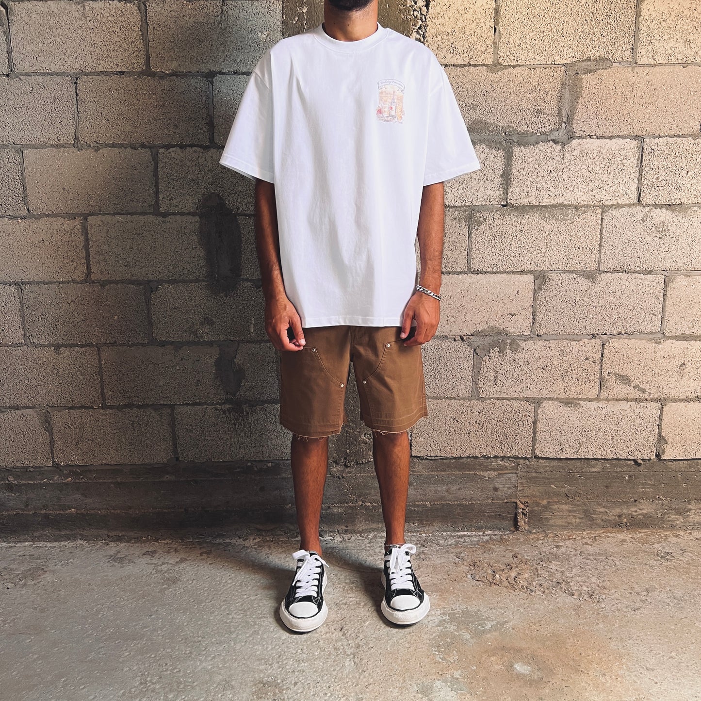 Carpenter shorts - washed tan