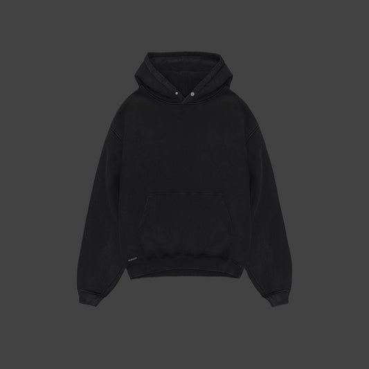 Blank - black washed hoodie