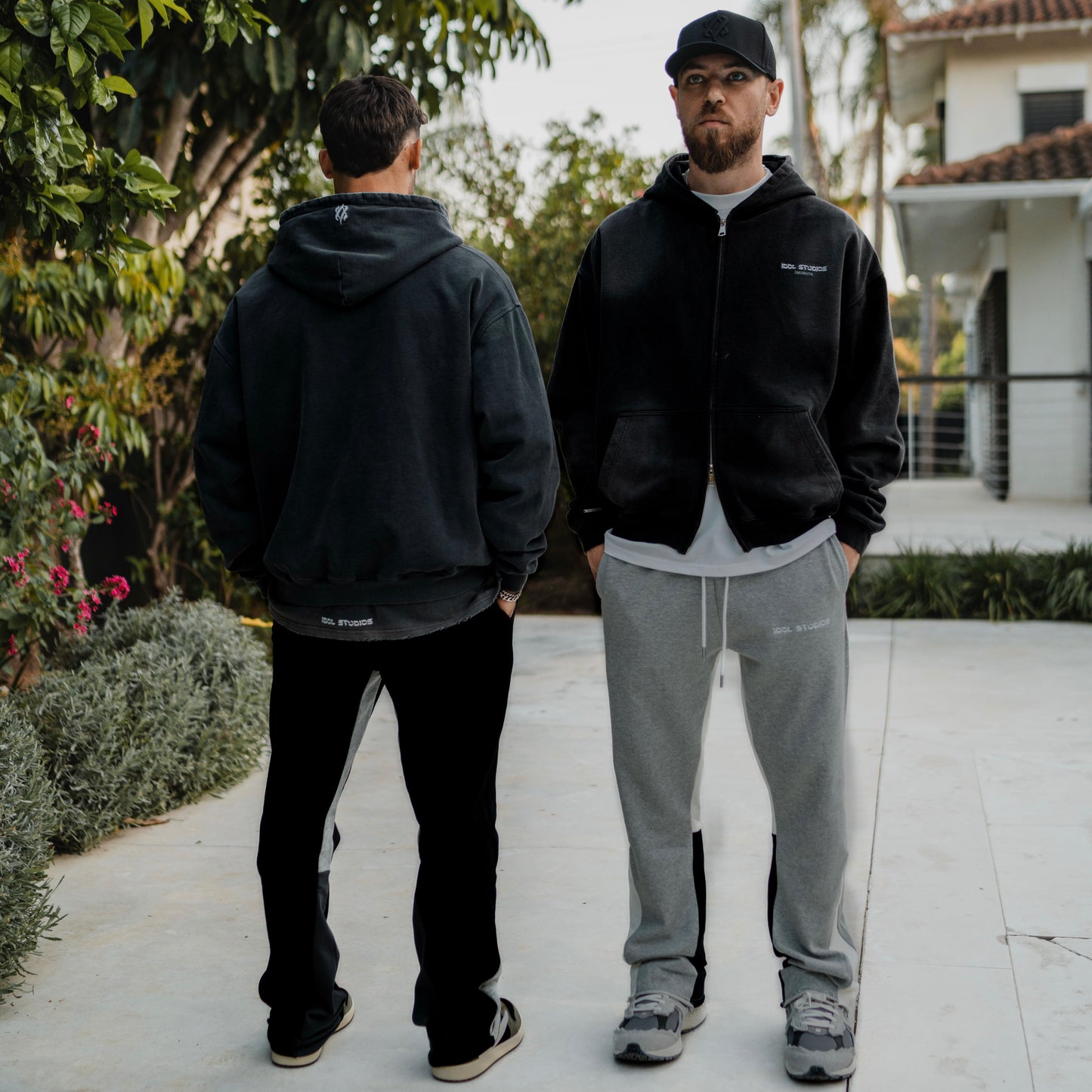 Flare sweatpants - black