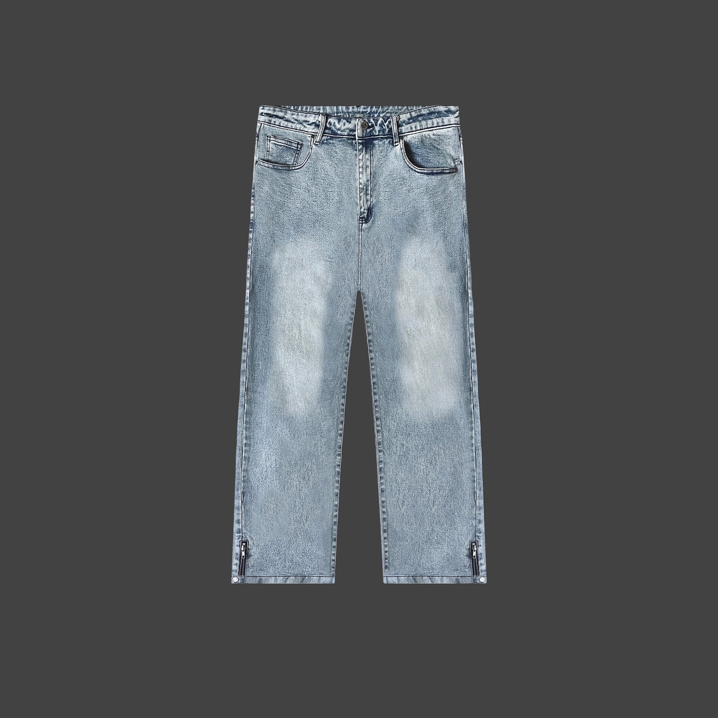 Washed blue denim