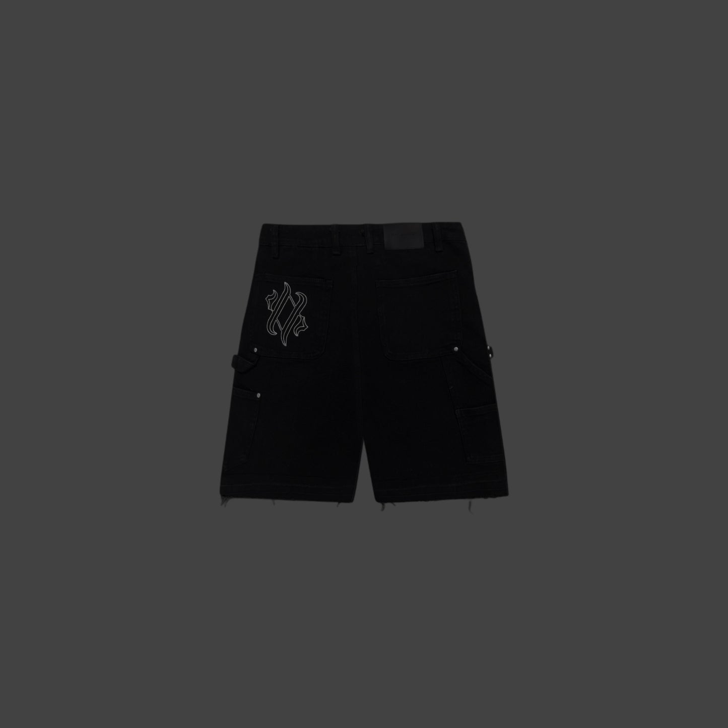 Carpenter denim shorts - black