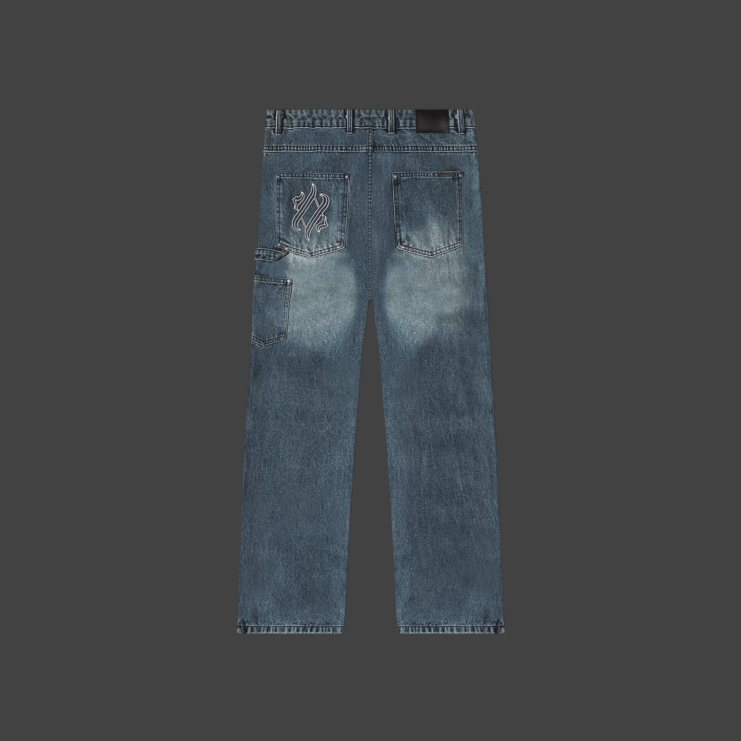 Washed blue carpenter denim