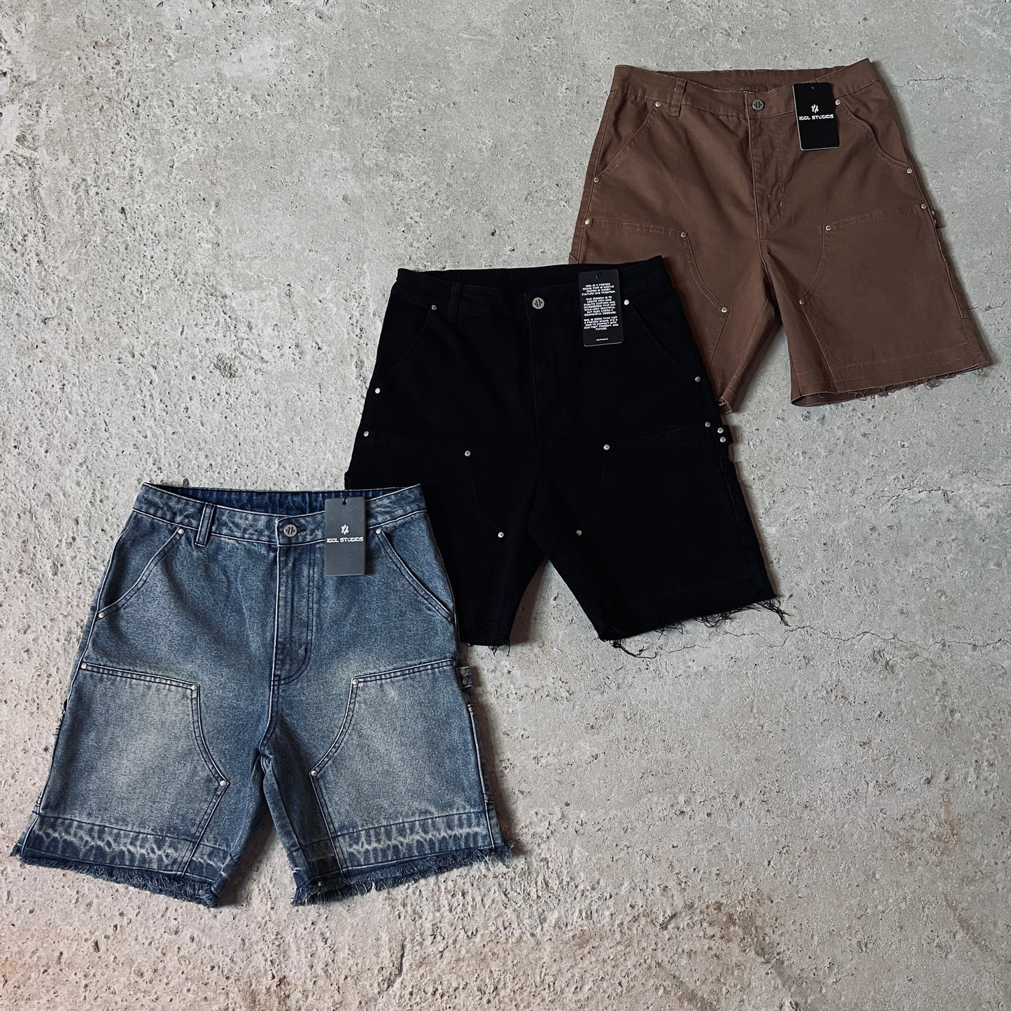 Carpenter shorts - washed tan